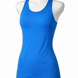 Pure Lime Seamless Blue Athletic Tank Women’s S/M Racerback Stretch